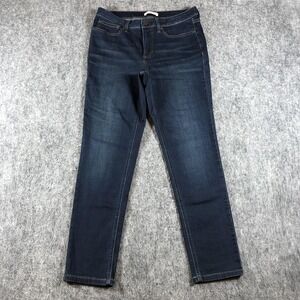 LC Lauren Conrad Skinny Jeans Womens 14 Dark Wash Blue Mid Rise Stretch Denim